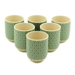 Tazas de te - Mosiac verde — Pack de 6 unidades | HogarLider