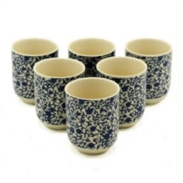 Tazas de te - Diseño azul — Pack de 6 unidades | HogarLider
