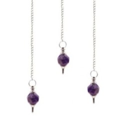 Facted Gemstone Pendulum - Amethyst | HogarLider