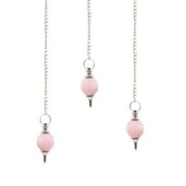 Facted Gemstone Pendulum - Rose Quartz | HogarLider