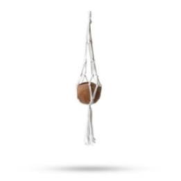Macrame Porta Macetas Clásico- Natural Lrg pot | HogarLider