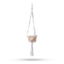 Macramé Macetero Pequeño - Natural - Aro 16cm | HogarLider