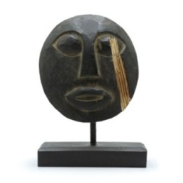 Timor Tribal Máscara Decorativa - Negro 27x20cm | HogarLider