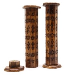 Mango Wood Hexagonal Tower | HogarLider