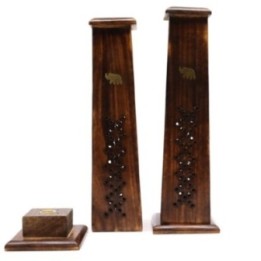 Box of 2 Tapered Incense Tower - Mango Wood | HogarLider