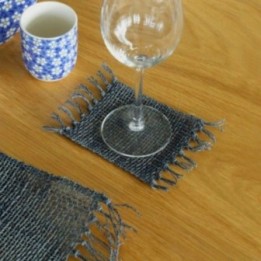 Set de 4 Posavasos Flecos Natural - Carbón | HogarLider