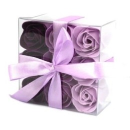 Set de 9 flores de Jabón - rosas lavanda | HogarLider