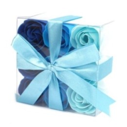 Set de 9 flores de Jabón - rosas azul | HogarLider