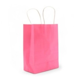 Bolsa de Papel con Asa (16x22x8cm) - Rosa (130g) | HogarLider