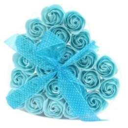 Set de 24 flores de Jabón - rosas azul | HogarLider