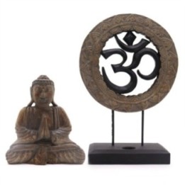 Buddha Feng Shui Set - Om - Gris y Negro | HogarLider