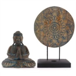 Buddha Feng Shui Set - Mandala Floral - Azul | HogarLider
