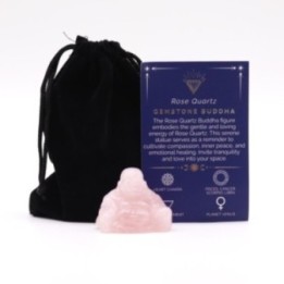 Gema Buda Pequeño- Cuarzo Rosa 35x40x23mm | HogarLider