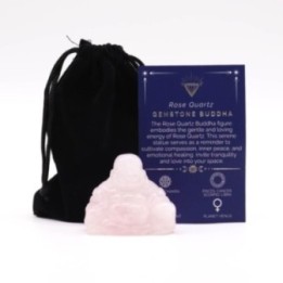Gema Buda Grande - Cuarzo Rosa 50x40x20mm | HogarLider