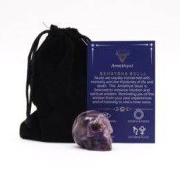 Gema Calavera Pequeña - Amatista - 40x30x28mm | HogarLider