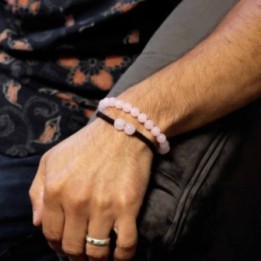 Pulseras de Doble Poder - Cuarzo Rosa | HogarLider