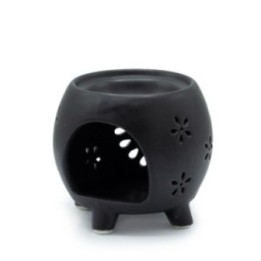 Quemador de Aceite Tipo Maceta - Negro Mate | HogarLider
