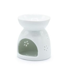 Quemador de Aceite con Recorte de Buda - Blanco | HogarLider