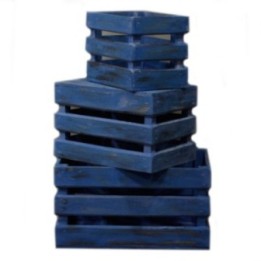 Caja de frutas set de 3 - Azul | HogarLider