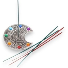 Porta-incienso Luna Siete Chakras 11.5cm | HogarLider