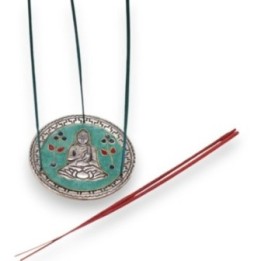 Porta-incienso Buda Decoración Verde 10cm | HogarLider
