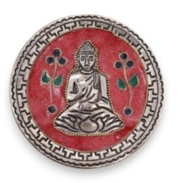 Porta-incienso Buda Rojo Decorativo 10cm | HogarLider