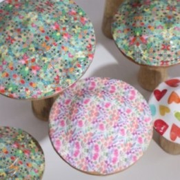 Seta pequeña - 10cm - Corazones pastel | HogarLider