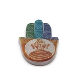 Porta Incienso Hamsa de Esteatita 9x6cm -Buddah | HogarLider