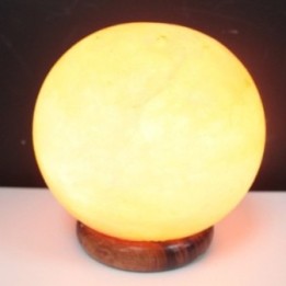 Lámpara de sal bola - Base de madera | HogarLider