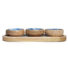 Bandeja de Madera de Mango con 3… · AW-WTray-02 | HogarLider