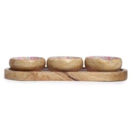 Bandeja de Madera de Mango con 3… · AW-WTray-03 | HogarLider