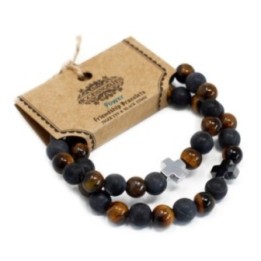 2 Pulseras con Piedras Preciosas - Fuerza | HogarLider