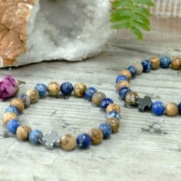 2 Pulseras con Piedras Preciosas - Arco Iris | HogarLider