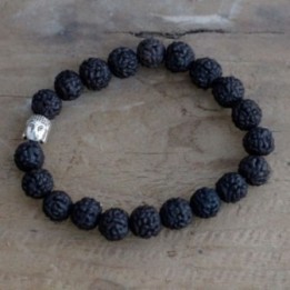 Rudraksha Brazalete de Buda Japa Mala - Oscuro | HogarLider