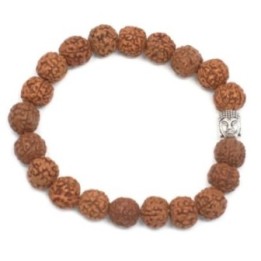 Rudraksha Brazalete de Buda Japa Mala - Marron | HogarLider