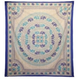 Tapiz / Colgante - Mandala Elefante - Azules | HogarLider