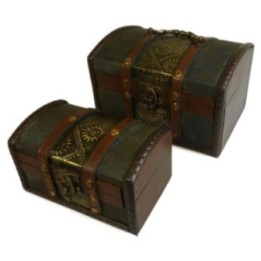 Juegos de 2 Cajas Coloniales - Metal Repujado | HogarLider