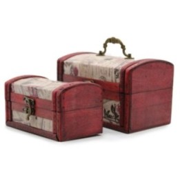 Juegos de 2 cajas coloniales - Rose Design | HogarLider