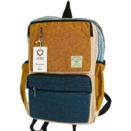 Mochila grande de cáñamo - Teal & Tumeric | HogarLider