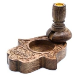 Sm Quemador Inverso Madera de Mango - Hamsa | HogarLider
