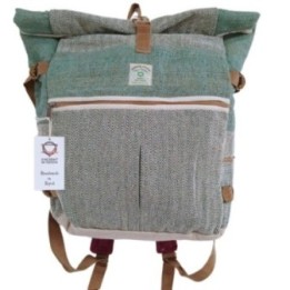 Mochila enrollable Trekking de cáñamo - Salvia | HogarLider