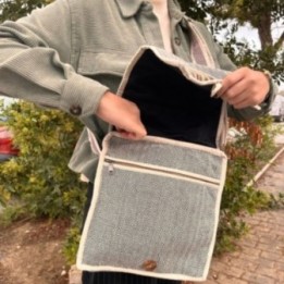 Bolso Mensajero de Cáñamo para Laptop - Curvas | HogarLider