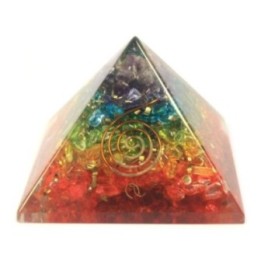 Lrg Piramide de Orgonite 70mm - Gemas de Chakra | HogarLider