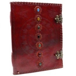 Libro Grande de Cuero de los 7 Chakras - 10x13 | HogarLider