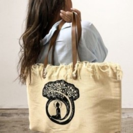 Bolso Natural Asa de piel - Buda | HogarLider