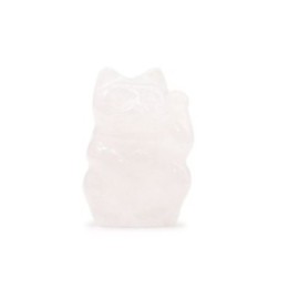 Gema Gato de la Suerte - Cuarzo Rosa 50x35x25mm | HogarLider