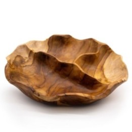Frutero redondo liso de madera de… · AW-TeakB-35 | HogarLider