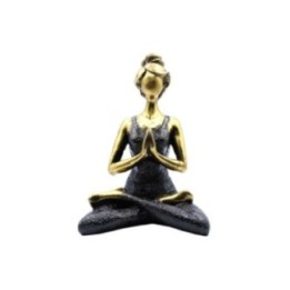 Yoga Lady Figure - Bronze & Black 24cm | HogarLider