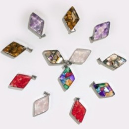 Colgantes en forma de diamante con… · AW-GemPD-28 | HogarLider