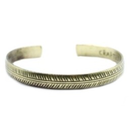 Pulsera Tibetana de Latón - Hoja Tribal Delgada | HogarLider
